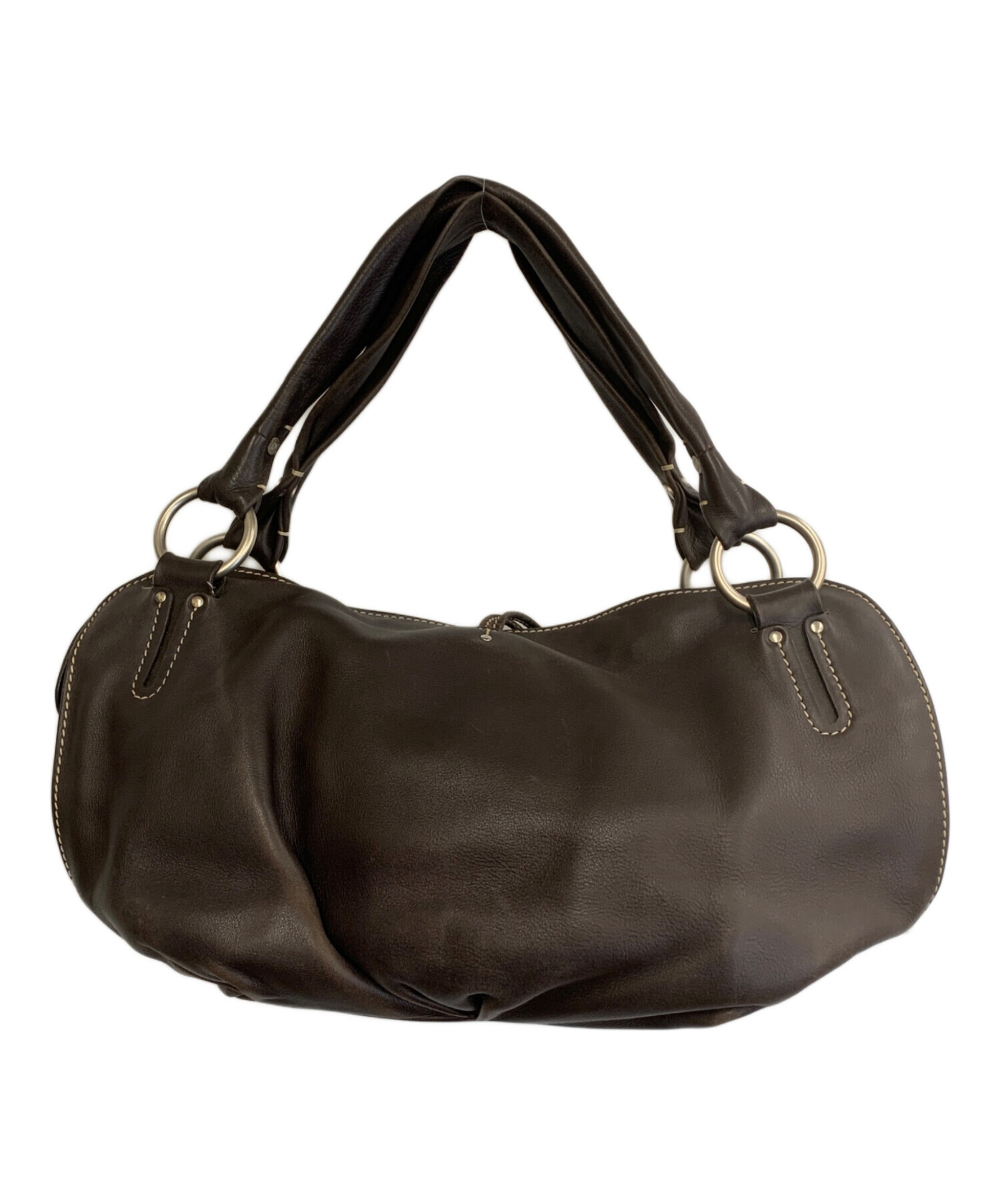中古・古着通販】CELINE (セリーヌ) ハンドバッグ ダークブラウン 