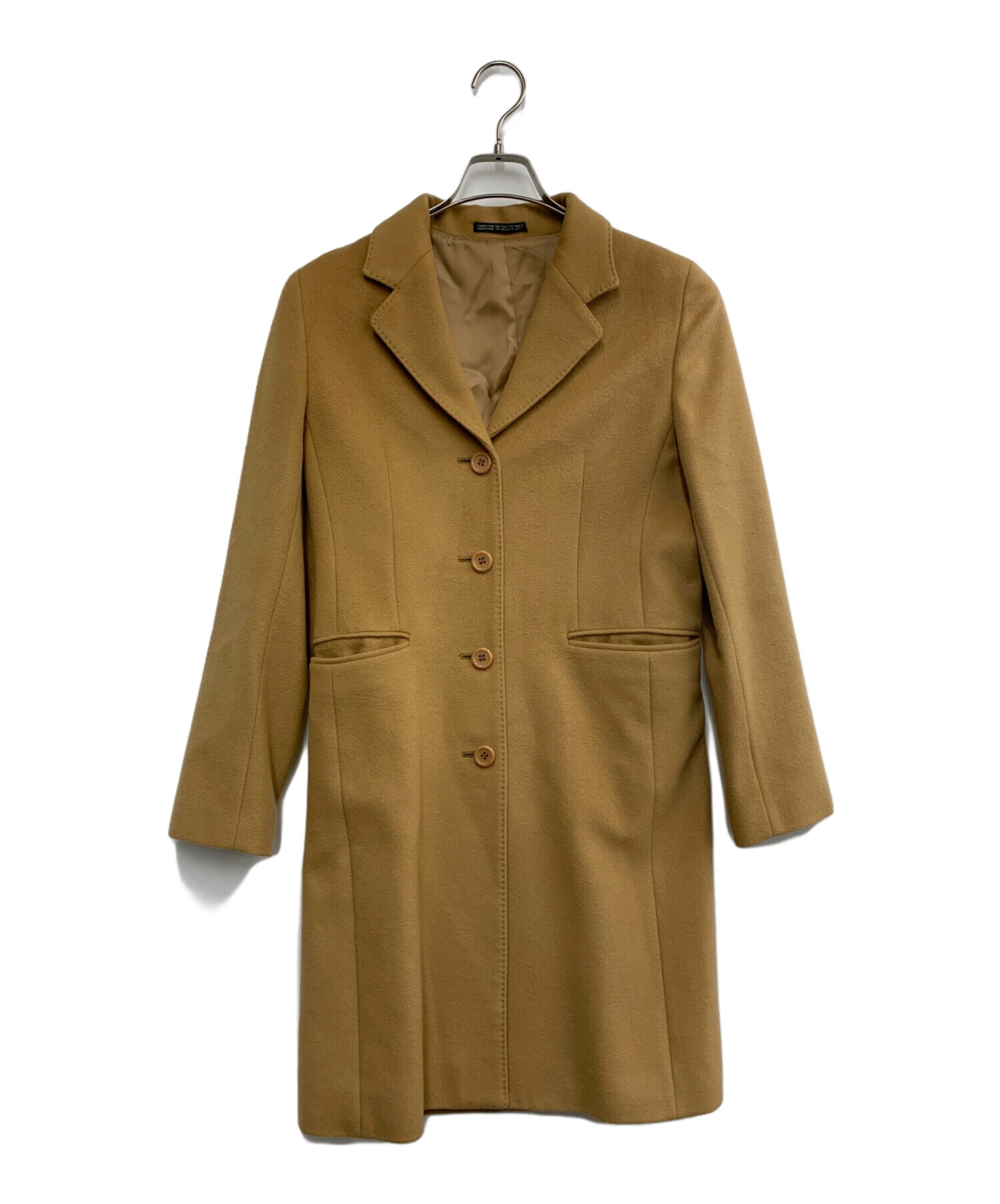 中古・古着通販】INED (イネド) カシミヤコート ベージュ サイズ:2