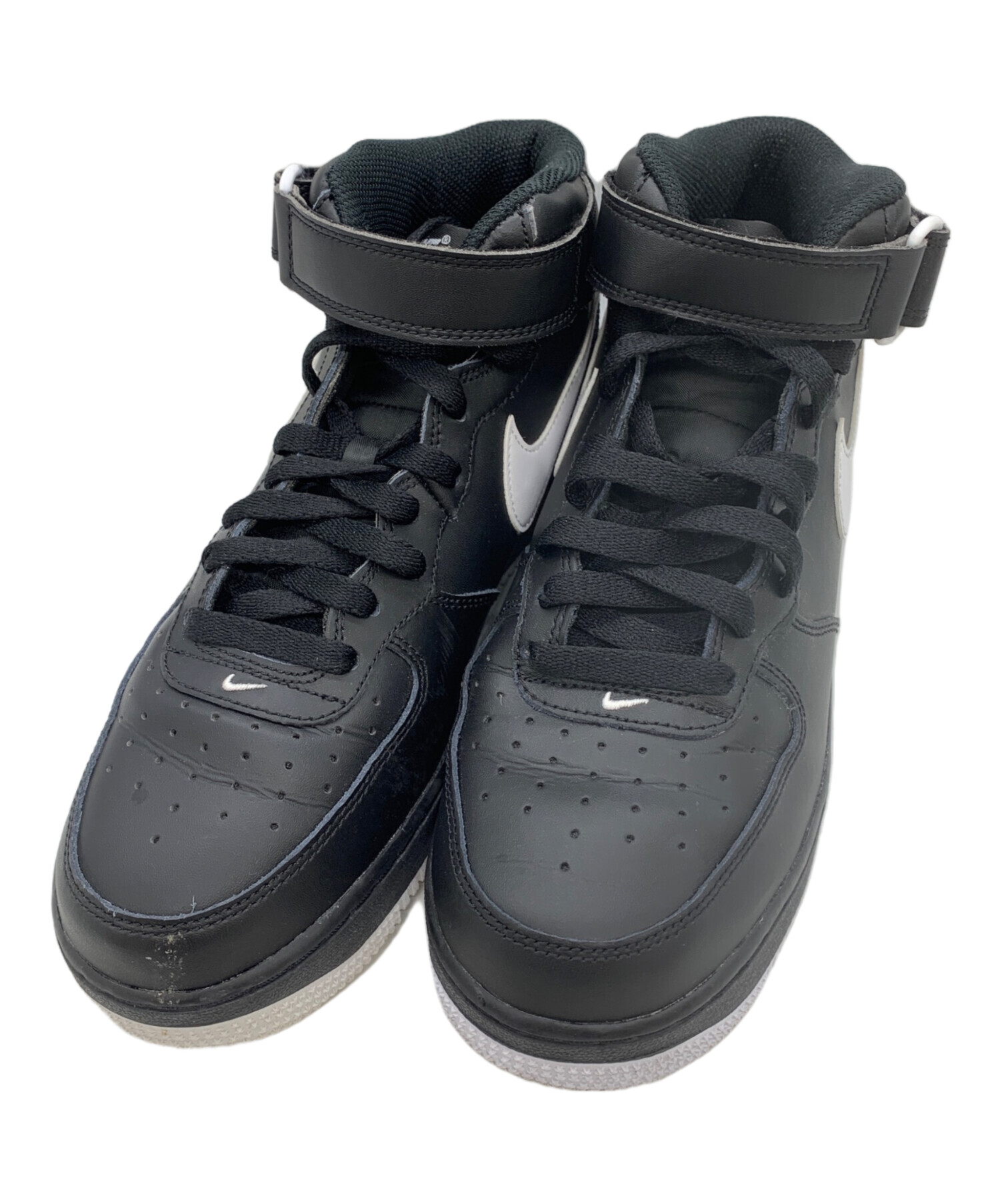 中古・古着通販】NIKE (ナイキ) Air Force 1 Mid 07 ブラック×ホワイト 