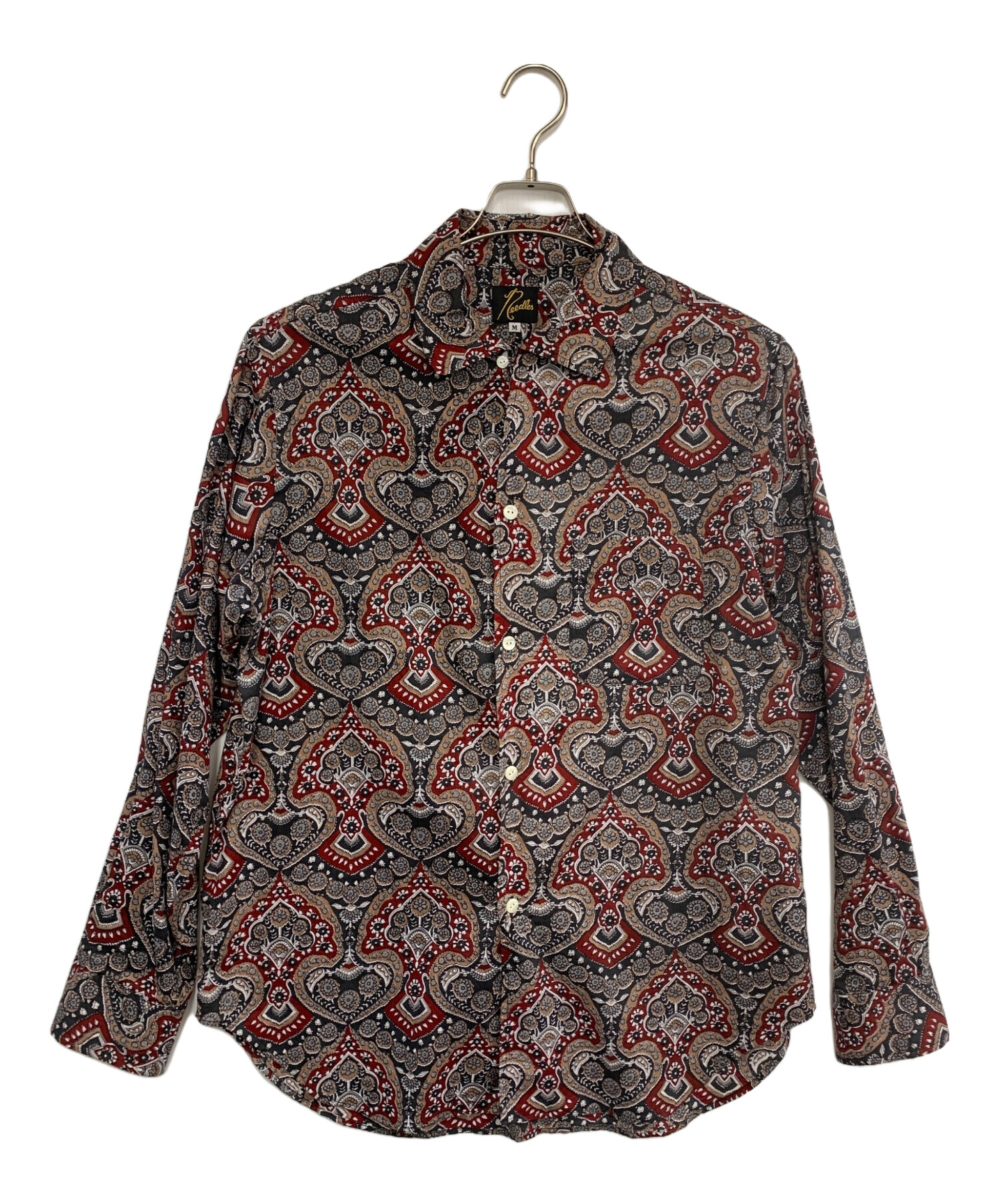 中古・古着通販】Needles (ニードルズ) 長袖シャツ ブラック×レッド