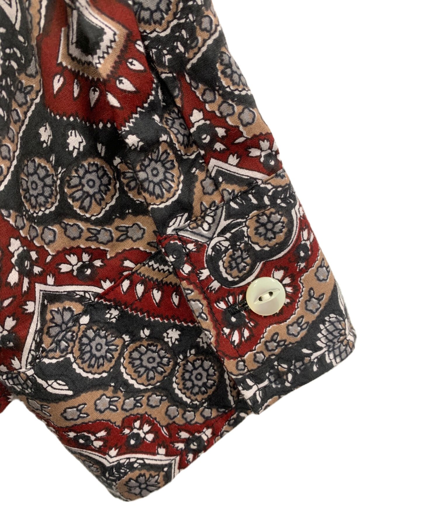 中古・古着通販】Needles (ニードルズ) 長袖シャツ ブラック×レッド