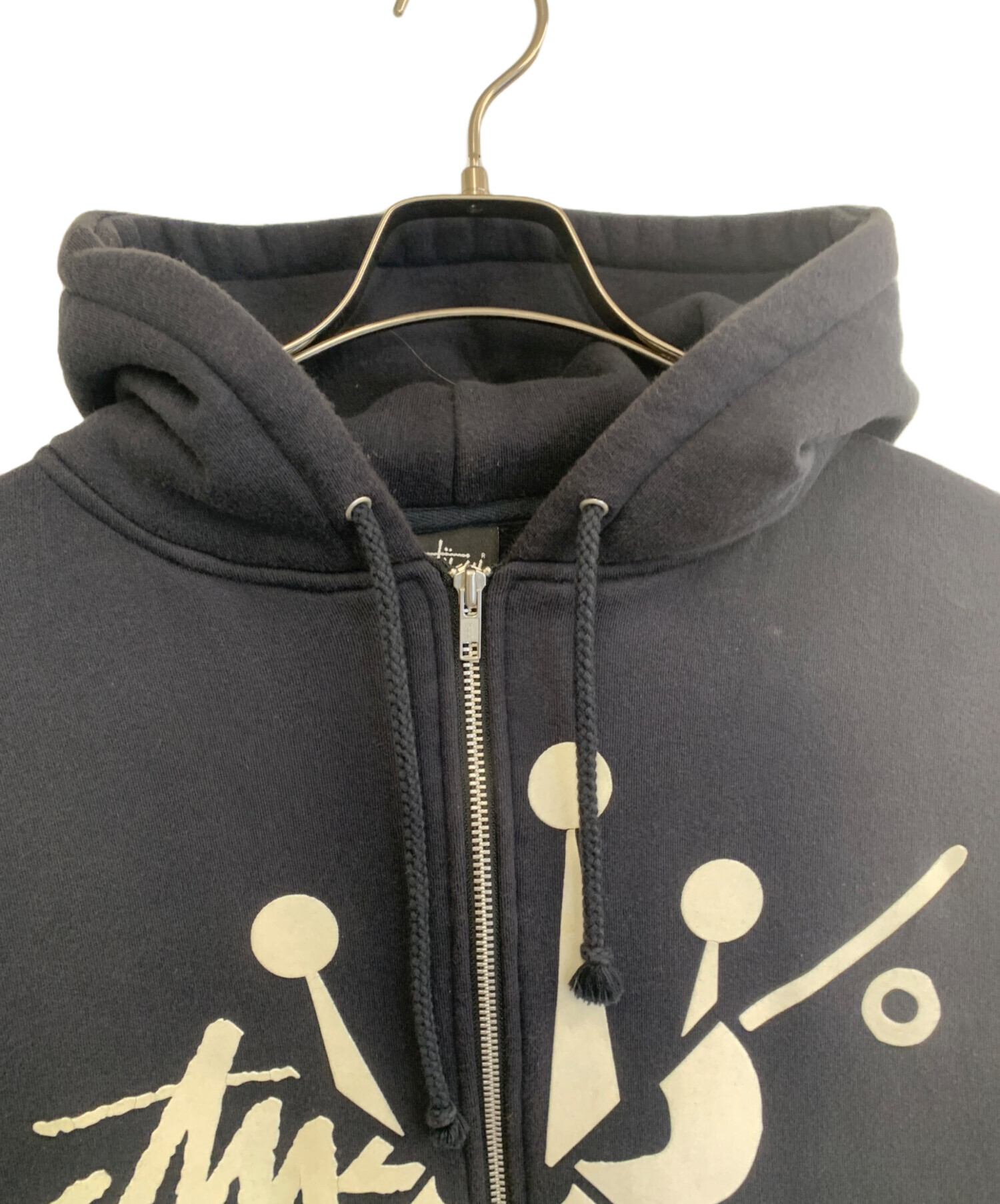 中古・古着通販】stussy (ステューシー) ジップパーカー ネイビー