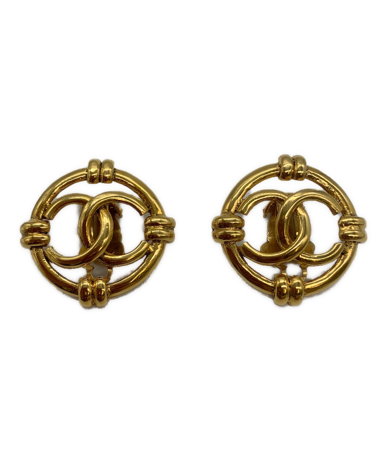 シャネル CHANEL イヤリング ゴールド vintage ラウンド 丸型 鷲 シャネル CHANEL イヤリング ゴールド vintage ラウンド 丸型 鷲