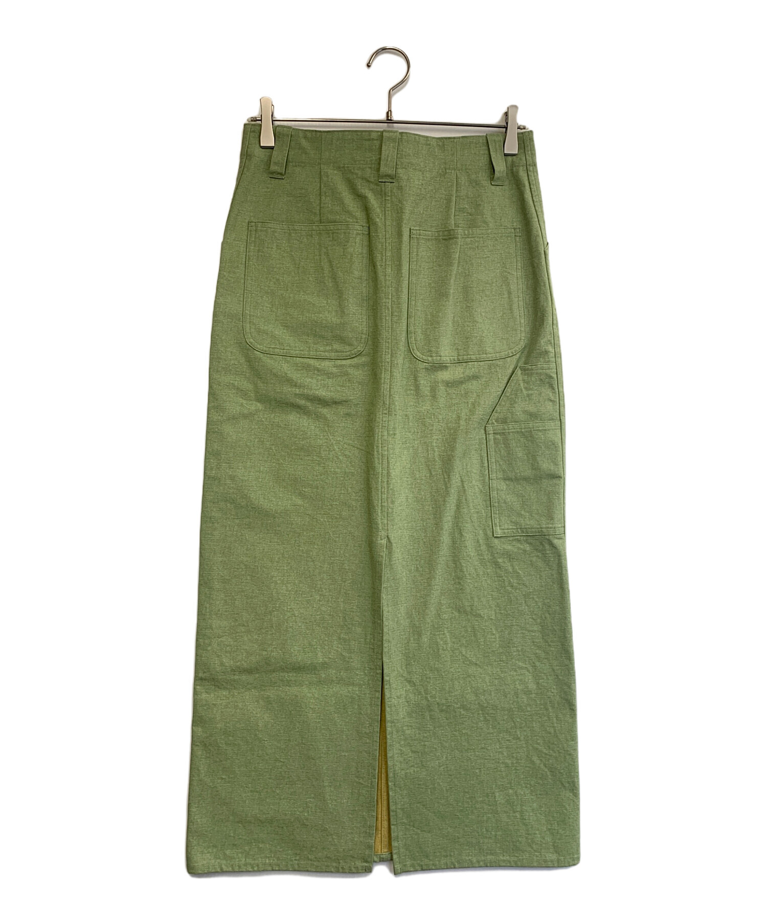 オーラリー　スカート 中古・古着通販】AURALEE (オーラリー) ロングスカート 黄緑 サイズ:1