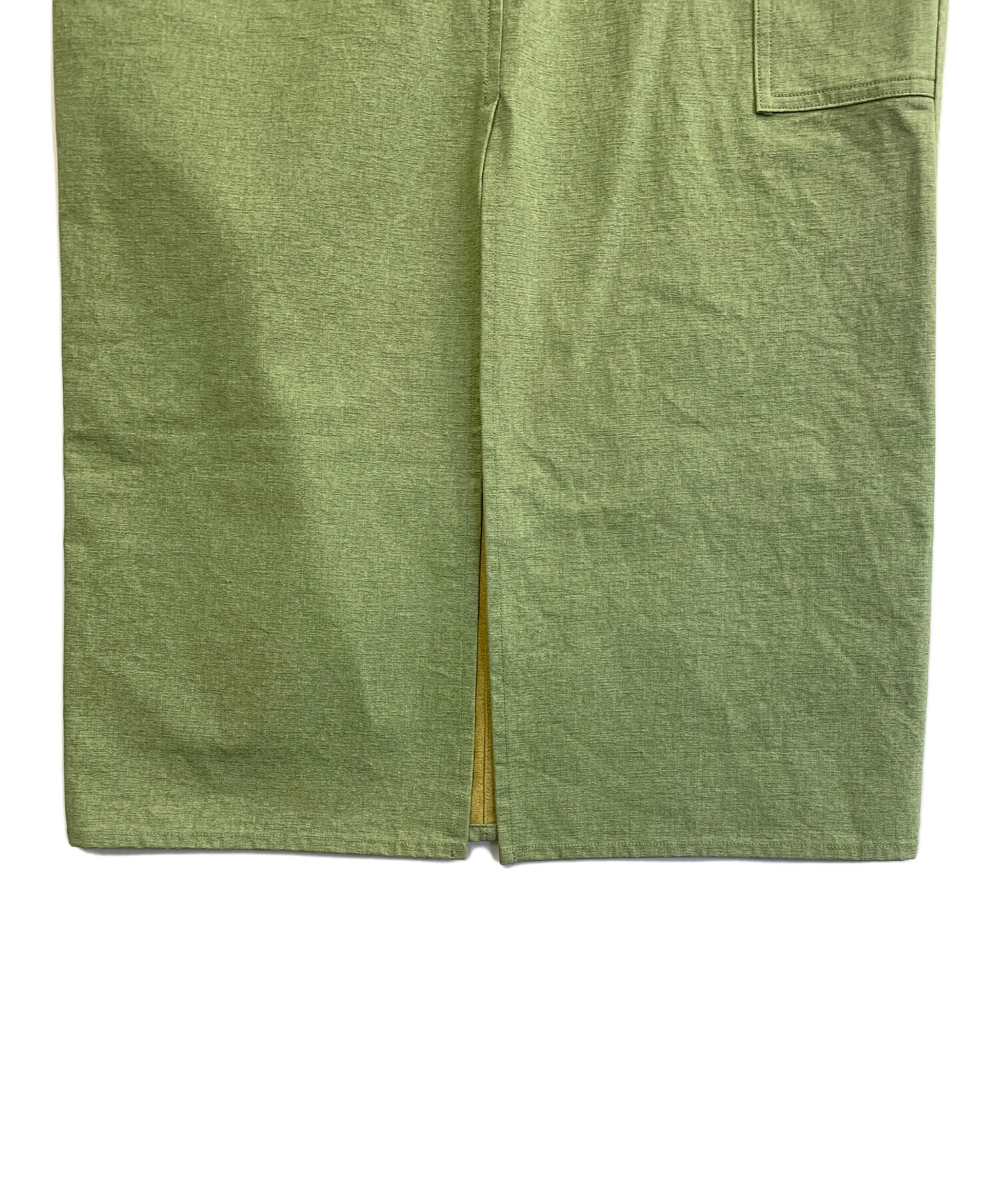 中古・古着通販】AURALEE (オーラリー) ロングスカート 黄緑 サイズ:1