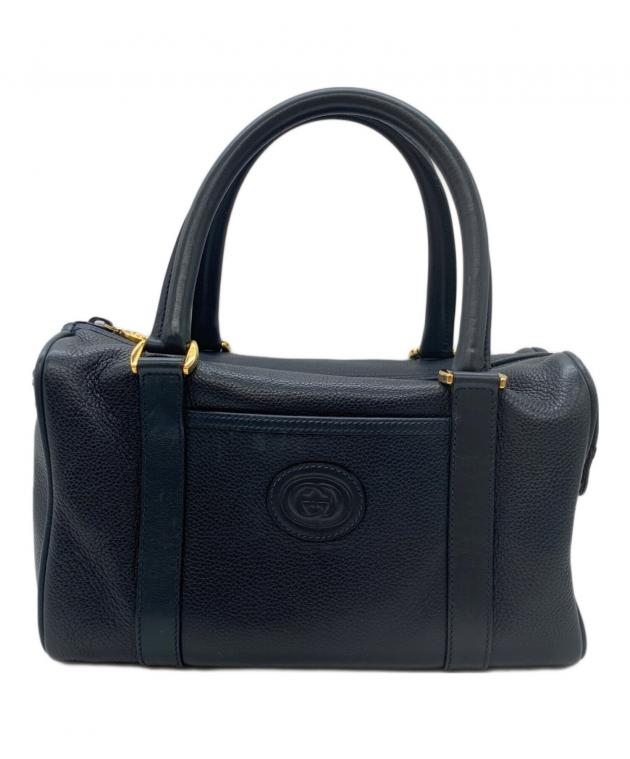 中古・古着通販】GUCCI (グッチ) ミニボストンバッグ ネイビー