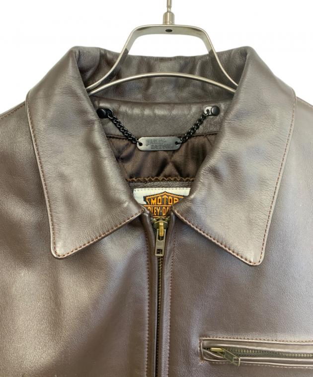 HARLEY DAVIDSON レザージャケット ブルゾン 42 レザー 中古・古着通販】HARLEY-DAVIDSON (ハーレーダビッドソン) レザー