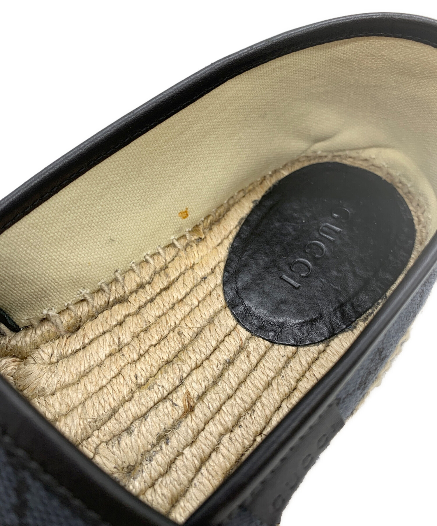 中古・古着通販】GUCCI (グッチ) スリッポン ブラック サイズ:27