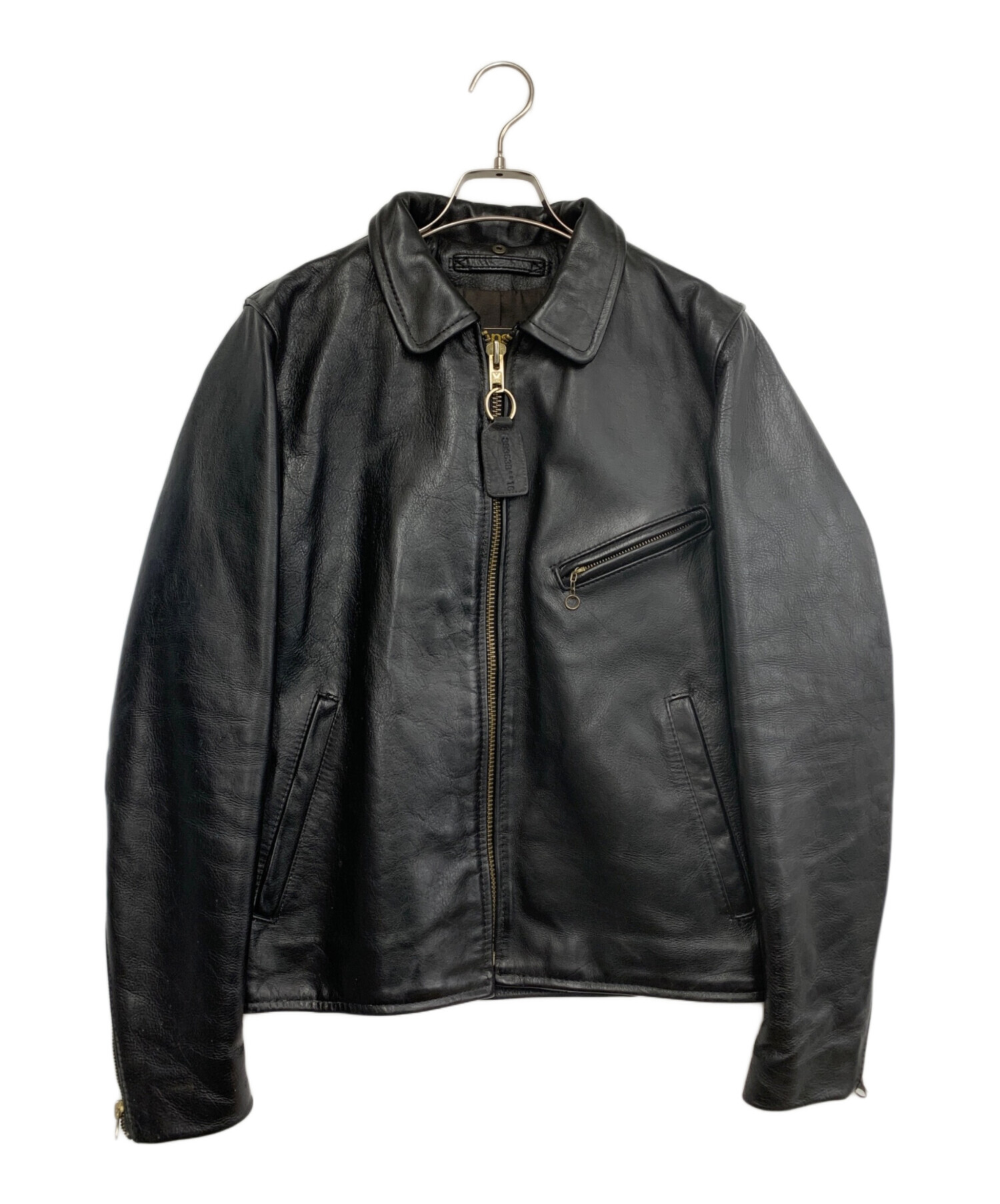 中古・古着通販】VANSON (バンソン) レザージャケット ブラック サイズ