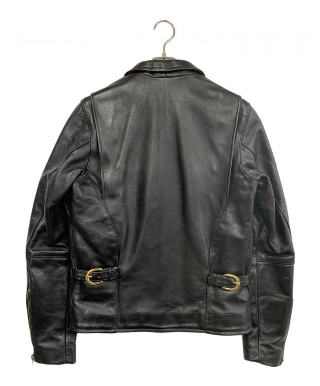 中古・古着通販】VANSON (バンソン) レザージャケット ブラック サイズ 