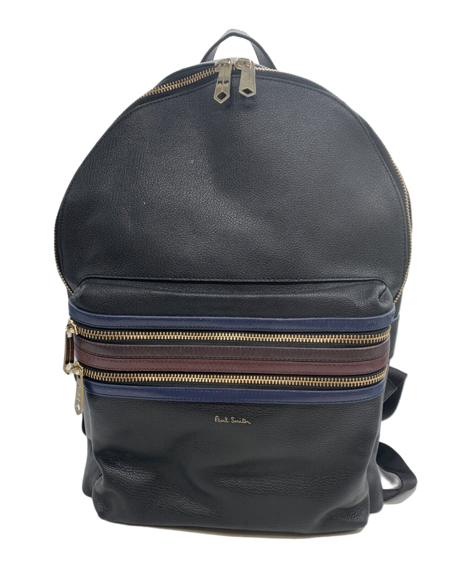 中古・古着通販】PAUL SMITH (ポールスミス) レザーリュック ブラック