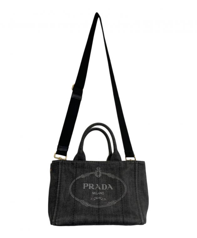 中古・古着通販】PRADA (プラダ) カナパ2WAYショルダーバッグ グレー