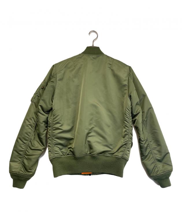 中古・古着通販】ALPHA (アルファ) MA-1ジャケット グリーン サイズ:M