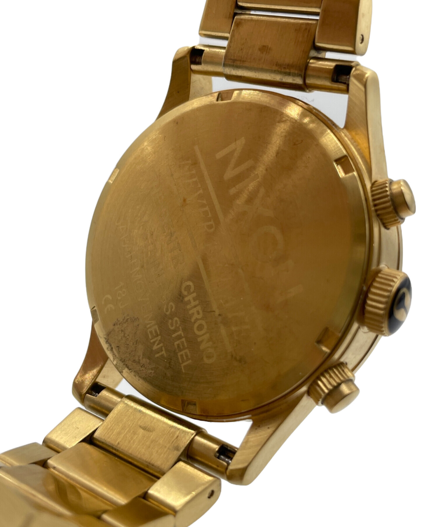 ニクソン 51-30 クロノ 稼動品 ガンメタ ゴールド 中古 中古・古着通販】NIXON (ニクソン) クロノグラフ｜ブランド・古着通販