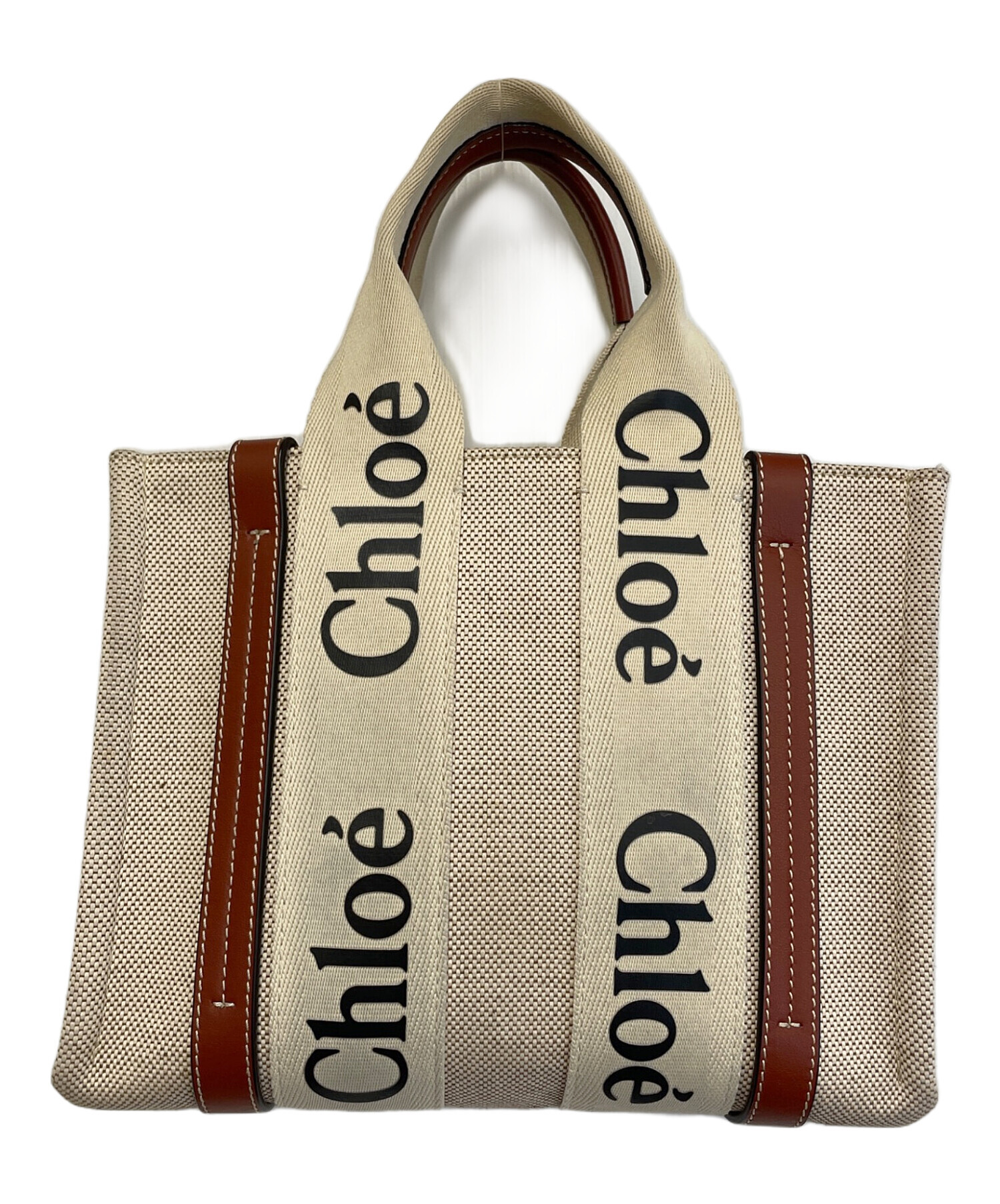 Chloé クロエ woody スモール トート　※最終お値下げ　本日削除予定 クロエ Chloe Chloe トートバッグ WOODY SMALL TOTE ウッディ スモール