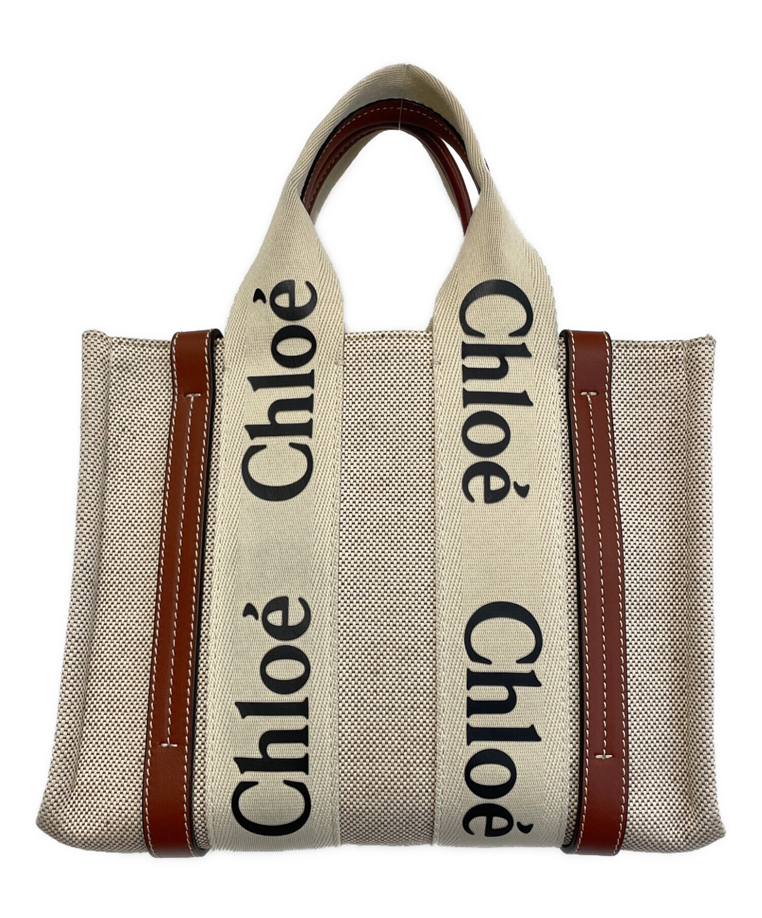 中古・古着通販】Chloe (クロエ) Woodyスモールトートバッグ ベージュ