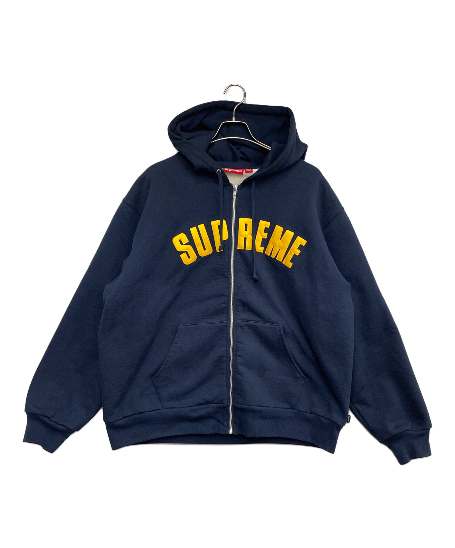 人気 シュプリーム スウェットパーカー L ネイビー アーチロゴ 裏起毛 古着 中古・古着通販】SUPREME (シュプリーム) Arc Thermal Lined Zip Up