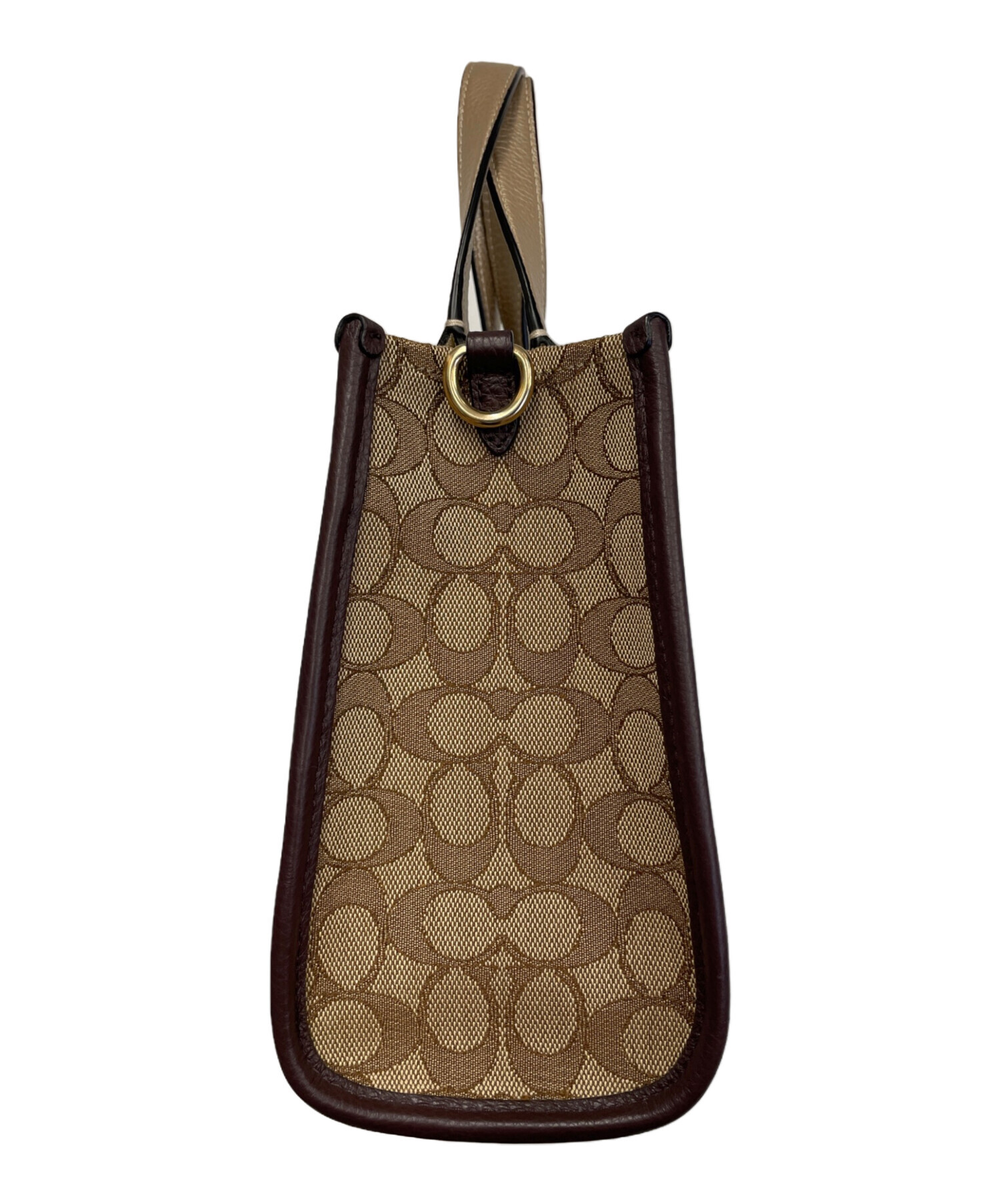 中古・古着通販】COACH (コーチ) ショルダーバッグ ベージュ×ピンク 