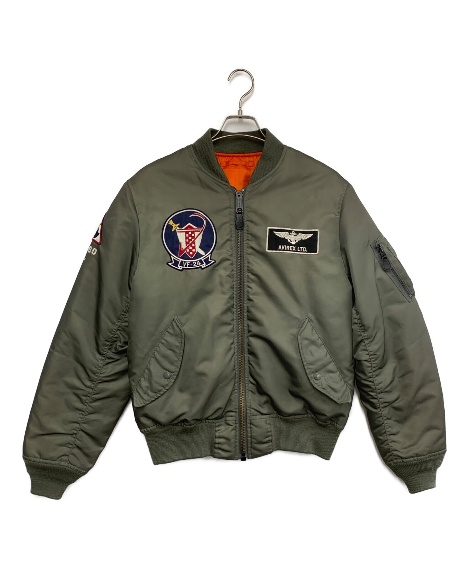 AVIREX MA-1 アメリカ製　中古品 中古・古着通販】AVIREX (アヴィレックス) MA-1ジャケット オリーブ