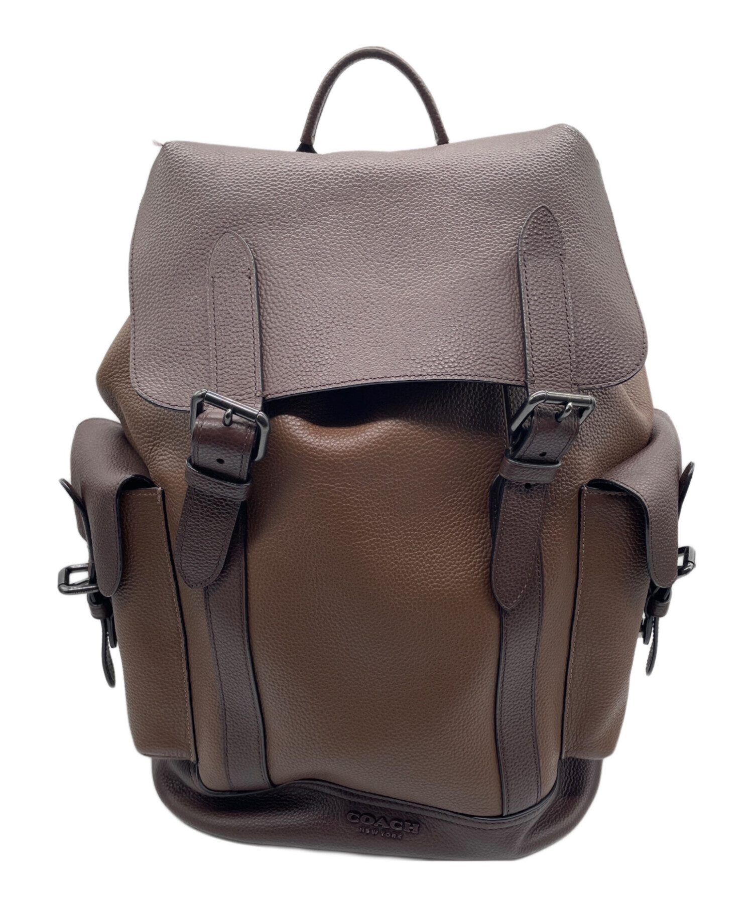 コーチ　リュックサック　ハドソン　ブラウン 中古・古着通販】COACH (コーチ) ハドソン カラーブロックバックパック