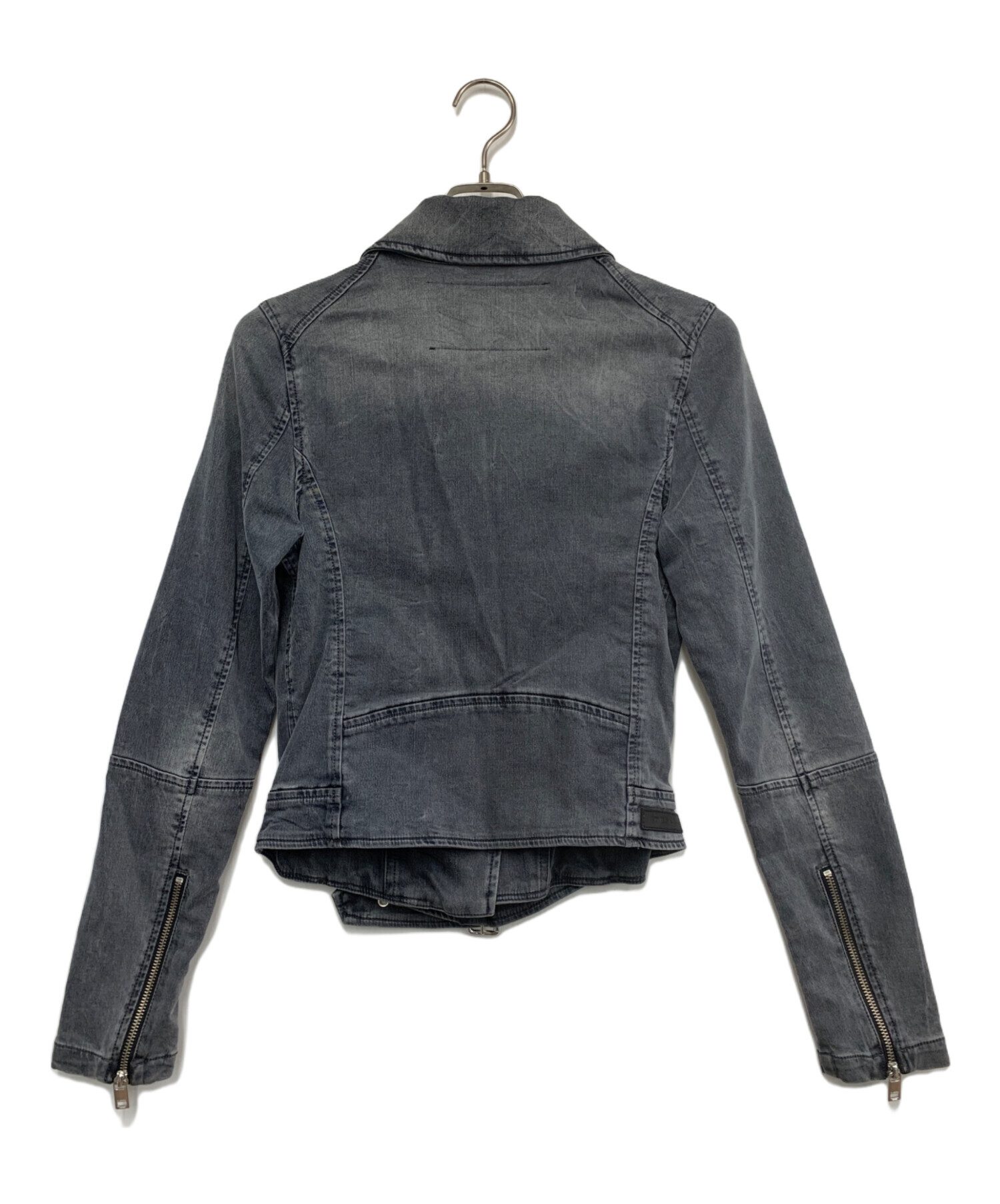 中古・古着通販】DIESEL (ディーゼル) デニムライダースジャケット 