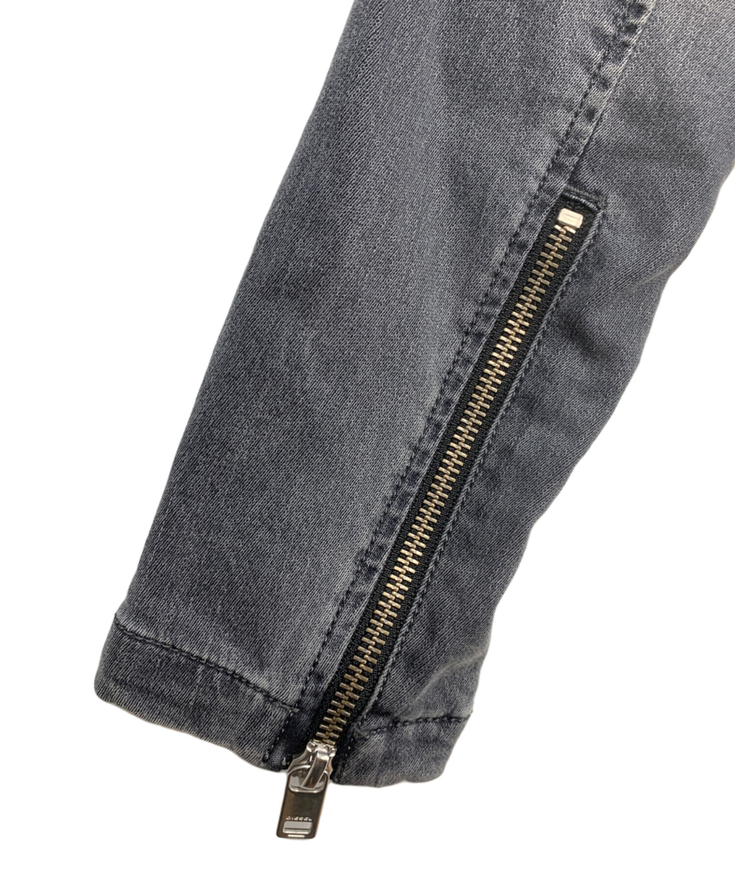 DIESEL （ディーゼル）ダメージ加工 デニムライダースジャケット 中古・古着通販】DIESEL (ディーゼル) デニムライダースジャケット