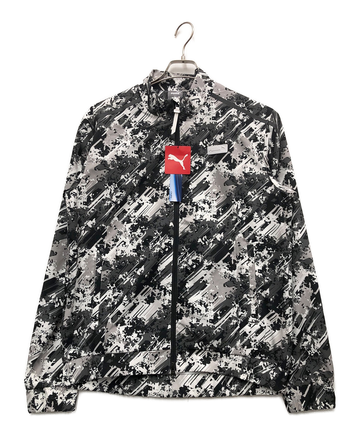 中古・古着通販】PUMA (プーマ) フルジップブルゾン ブラック×ホワイト 
