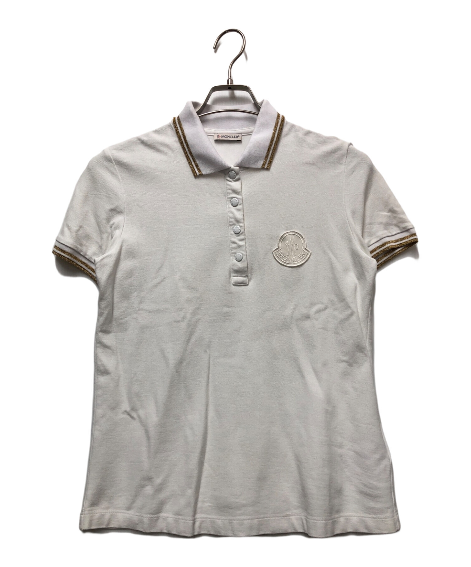 モンクレール ロゴ ポロシャツ ピンク XS 新品未使用 中古・古着通販】MONCLER (モンクレール) ポロシャツ 半袖ポロシャツ