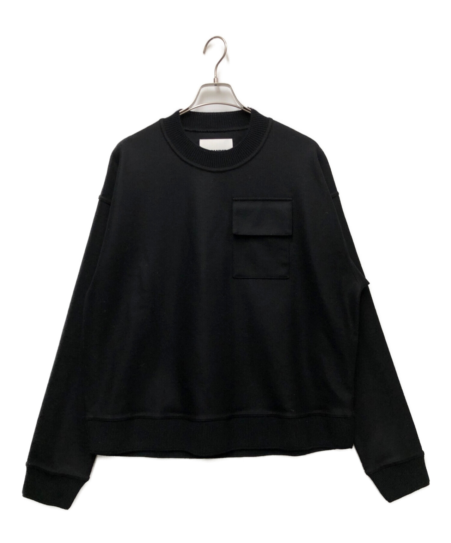 JIL SANDER ジルサンダー　ウールスウェット　50 BLACK JIL SANDER ジルサンダー ウールスウェット 50 BLACK