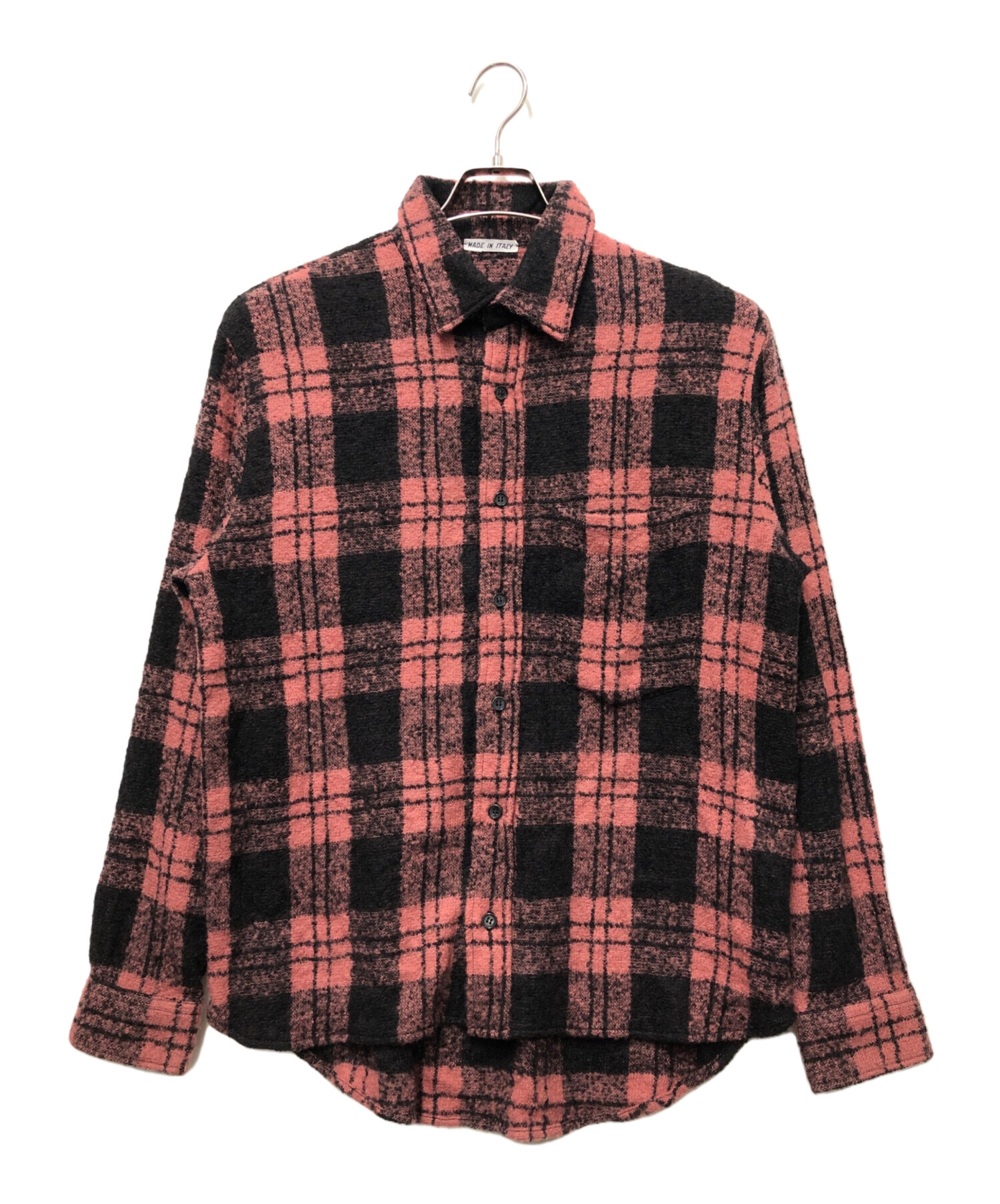 中古・古着通販】destin (デスティン) ウールカシミヤ混シャツ ピンク  