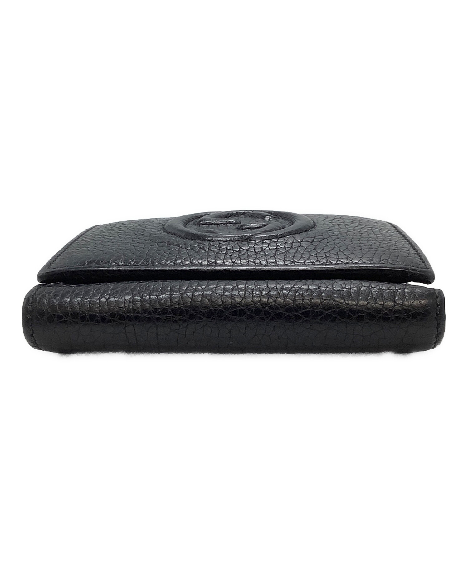 正規品 美品✨GUCCI グッチ　GGソーホー　レザー　コンパクトウォレット　黒 中古・古着通販】GUCCI (グッチ) ソーホー レザーコンパクトウォレット