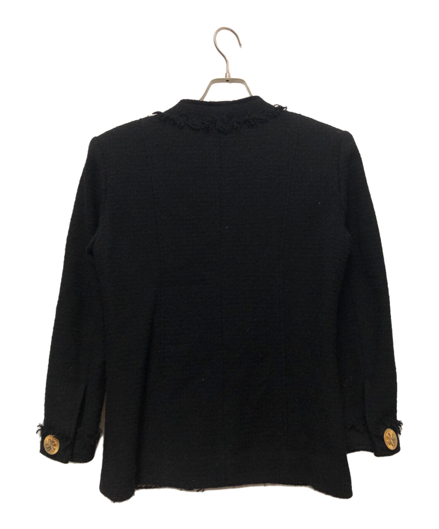 ⭐︎CHANEL ツイードジャケット サイズ34 中古・古着通販】CHANEL (シャネル) ツイードジャケット ブラック