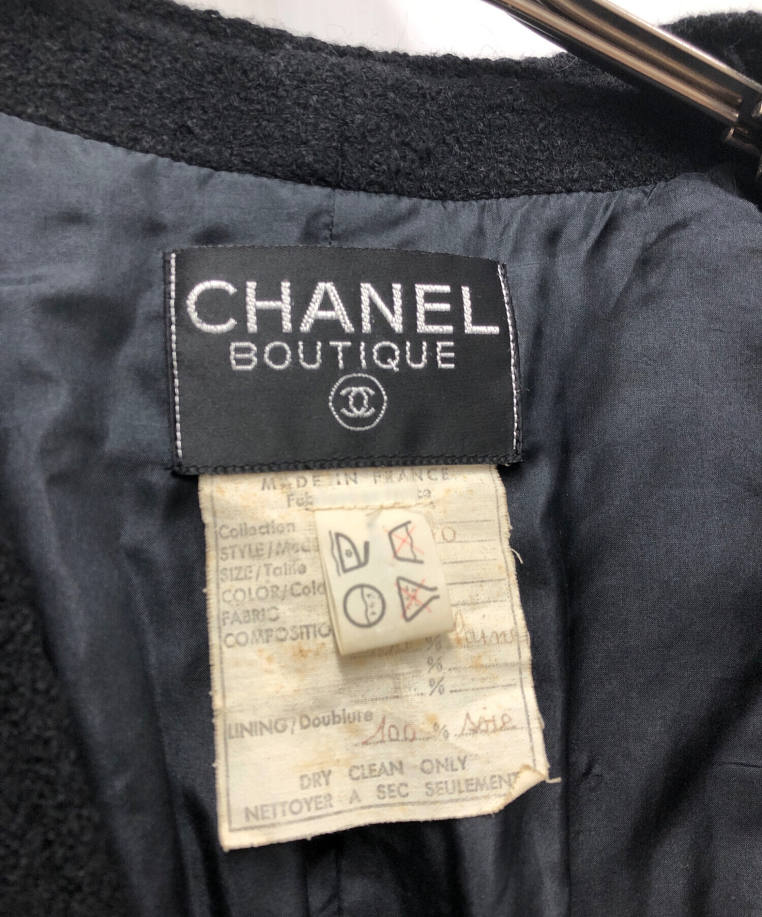 中古・古着通販】CHANEL (シャネル) ツイードジャケット ブラック