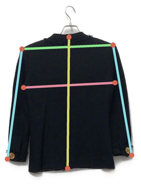 中古・古着通販】CHANEL (シャネル) ツイードジャケット ブラック