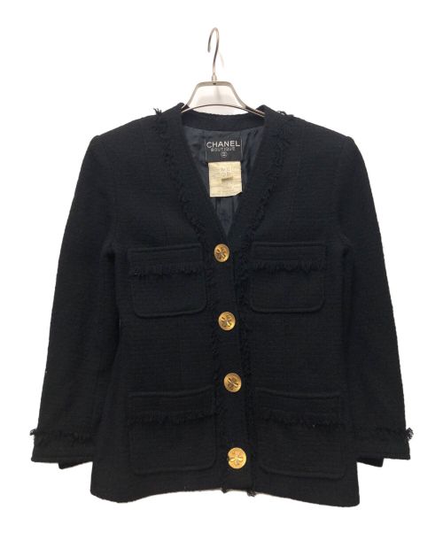 中古・古着通販】CHANEL (シャネル) ツイードジャケット ブラック