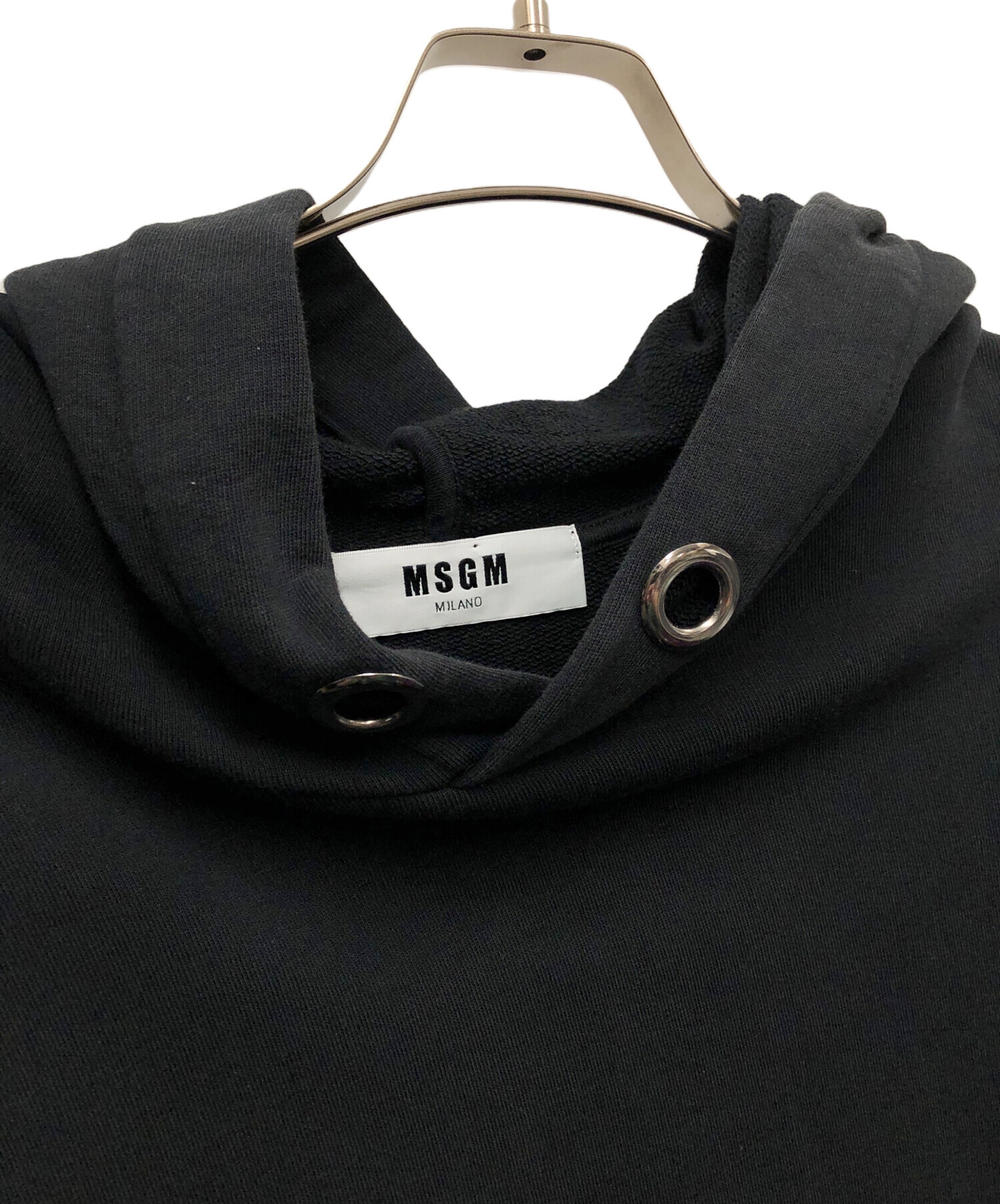 中古・古着通販】MSGM (エムエスジーエム) パーカー ブラック サイズ:S  