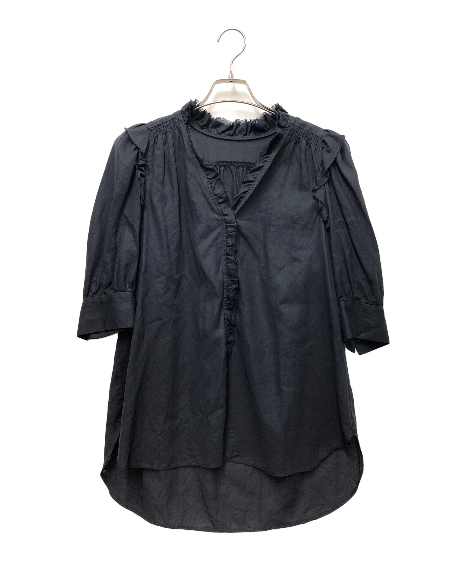 中古・古着通販】IENA (イエナ) 長袖ブラウス ネイビー サイズ:不明 