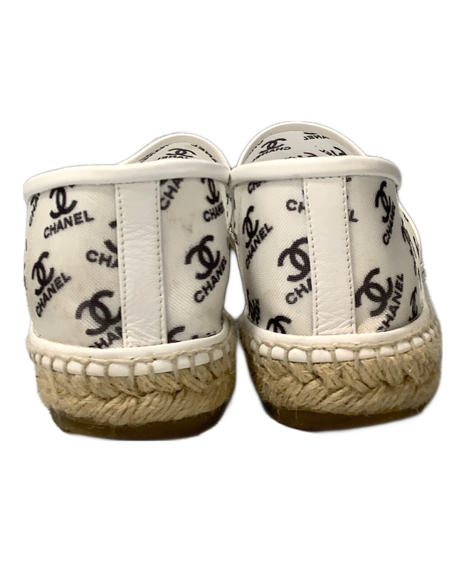 中古・古着通販】CHANEL (シャネル) エスパドリーユ ホワイト×ブラック 