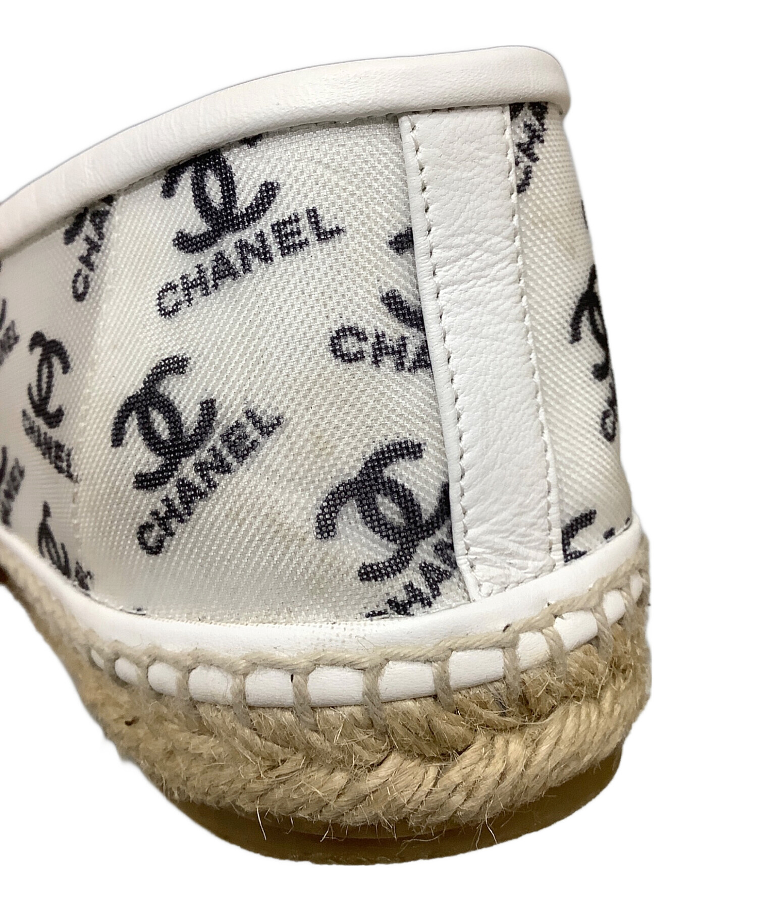 中古・古着通販】CHANEL (シャネル) エスパドリーユ ホワイト×ブラック 