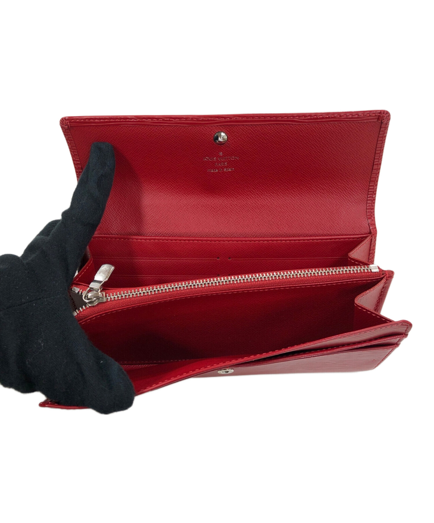LOUIS VUITTON ルイ ヴィトン 長財布 エピ ポルトフォイユサラ 赤 中古・古着通販】LOUIS VUITTON (ルイ ヴィトン) エピポルトフォイユ