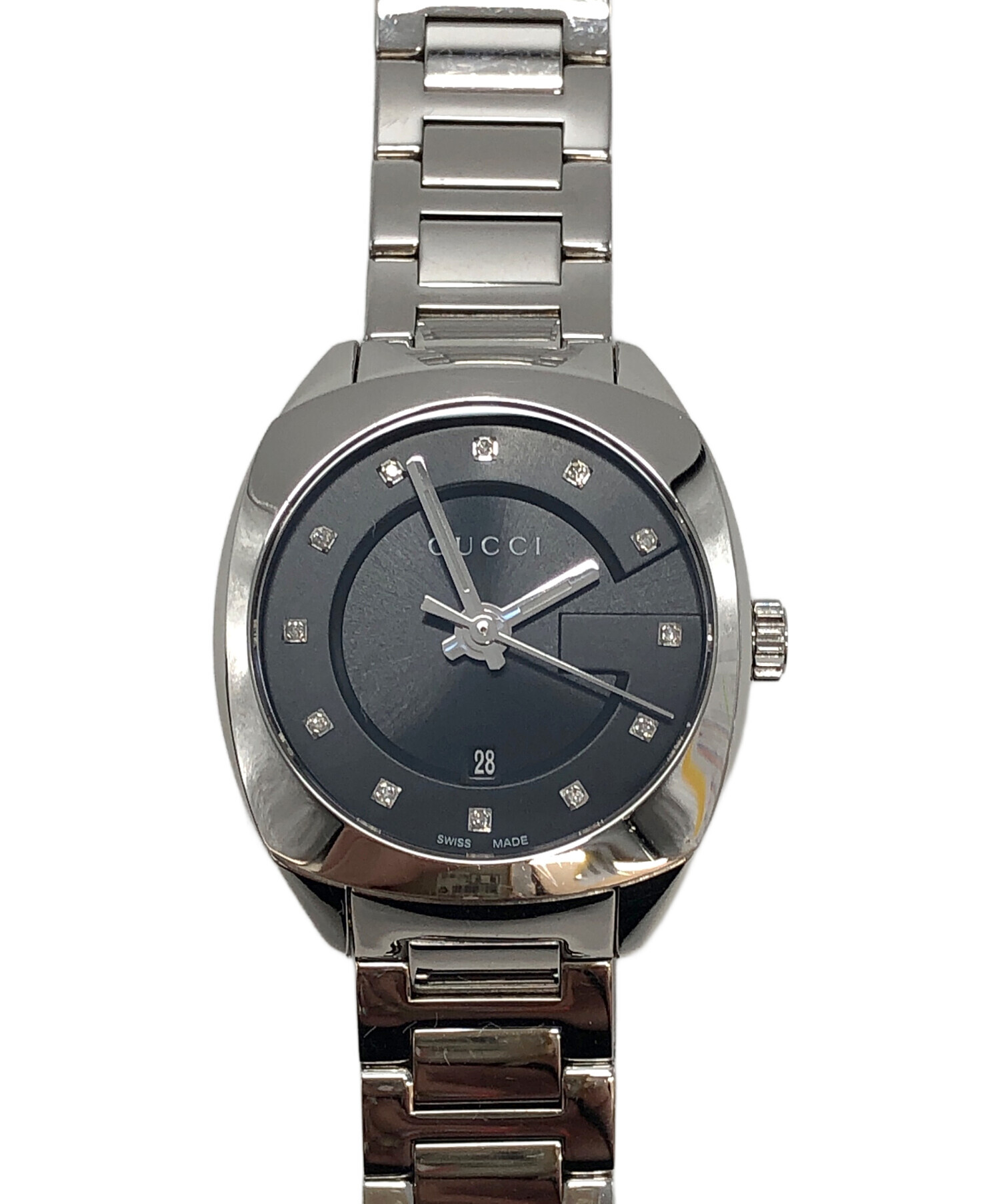 中古・古着通販】GUCCI (グッチ) スクエアフェイスミドルウォッチ 