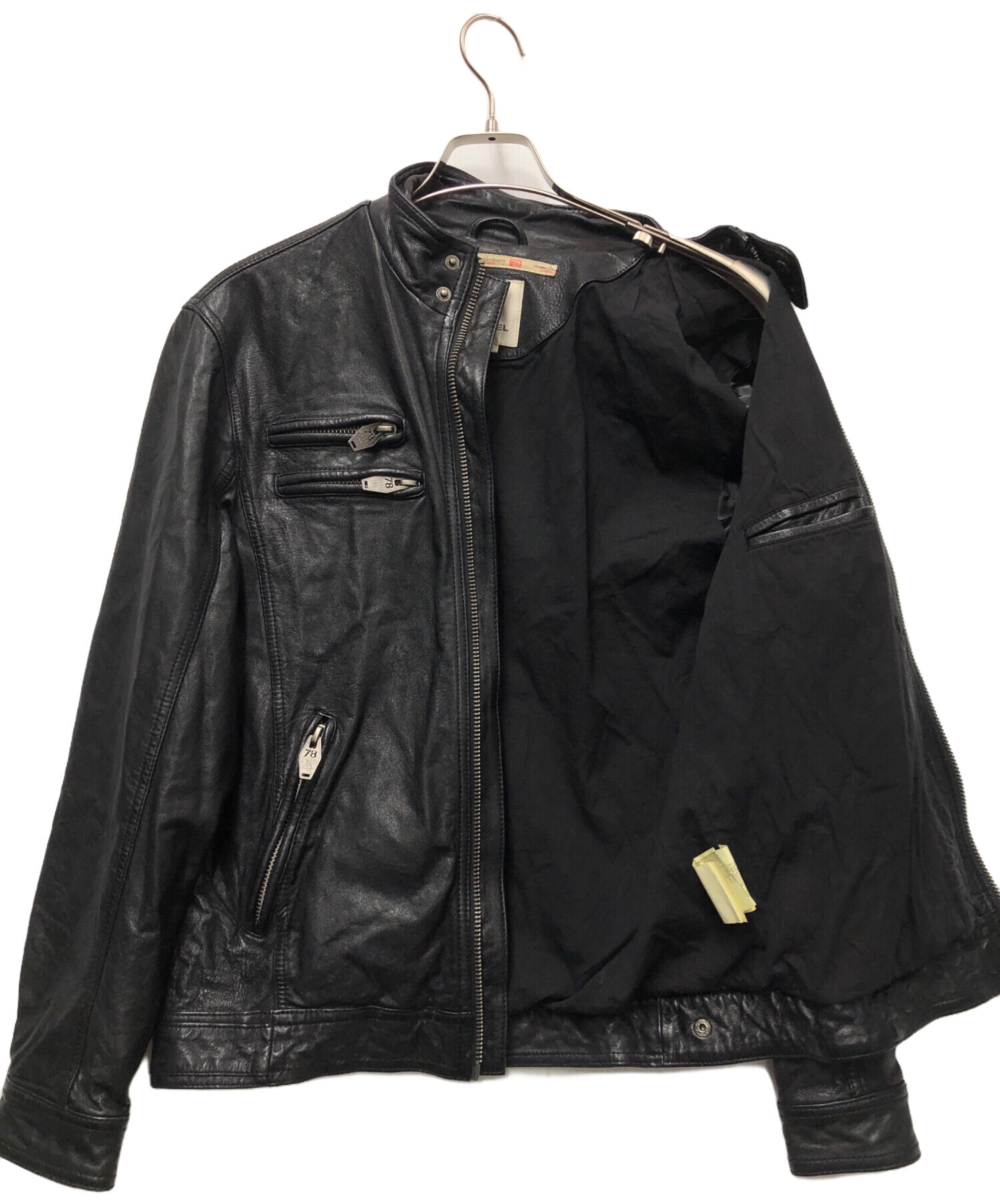 中古・古着通販】DIESEL (ディーゼル) シングルライダースジャケット 