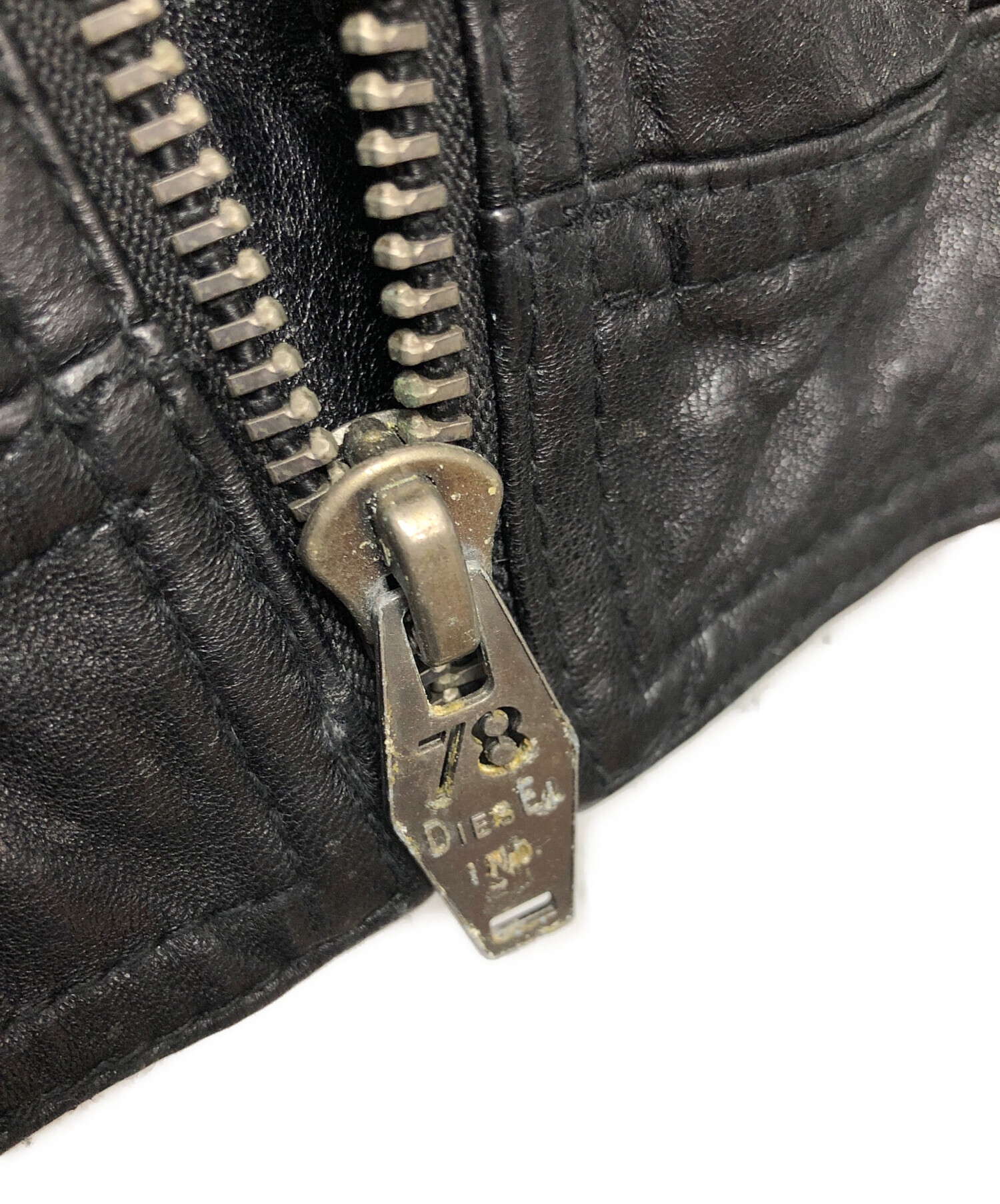 中古・古着通販】DIESEL (ディーゼル) シングルライダースジャケット 