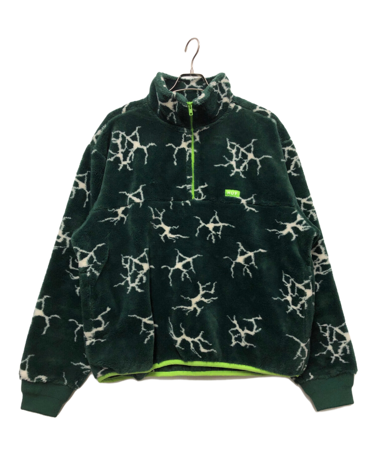 中古・古着通販】HUF (ハフ) QUAKE SHERPA 1/4 ZIP グリーン サイズ:L