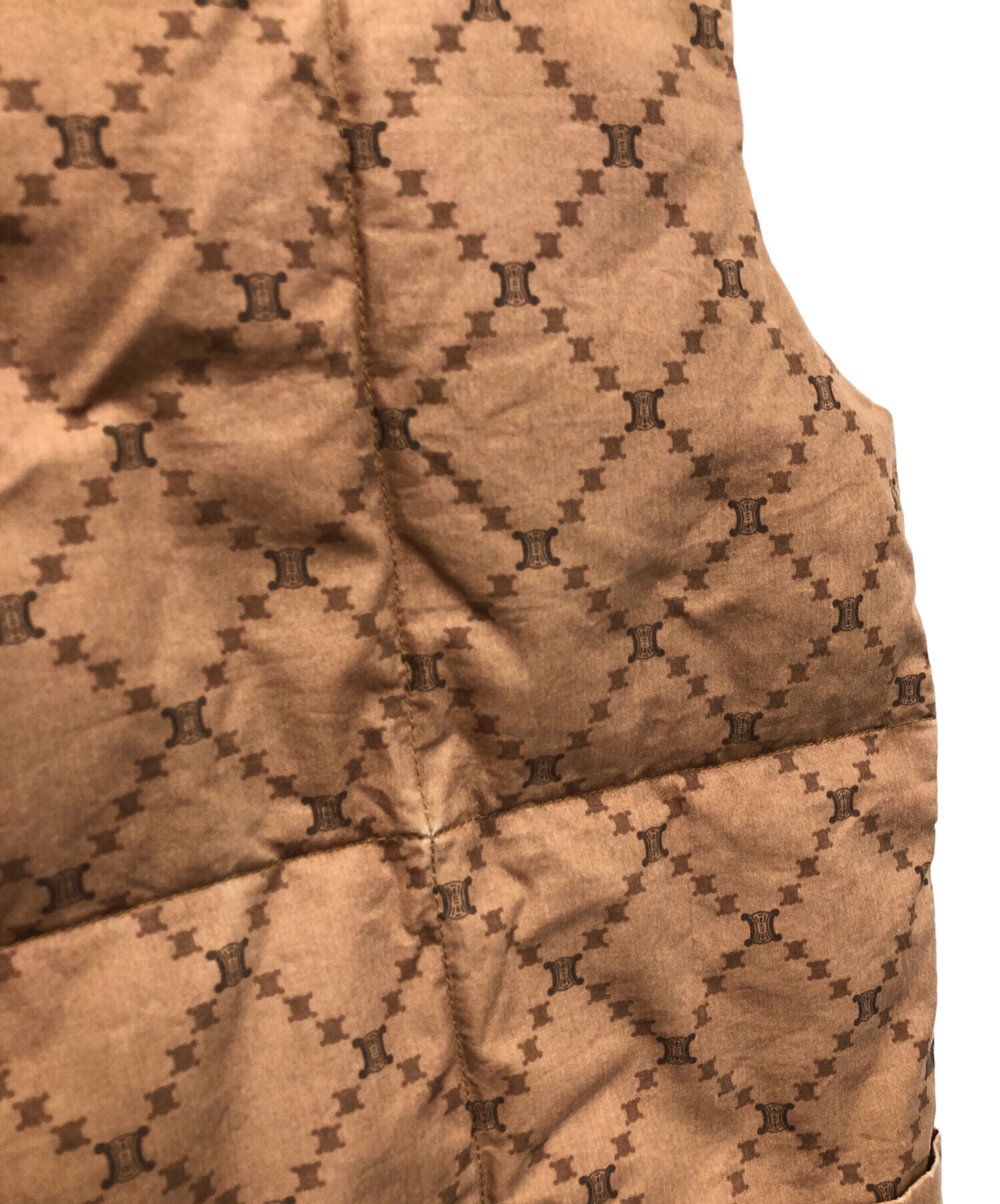 CÉLINE セリーヌ ブラウン ダウンベスト 日本製 中古・古着通販】CELINE (セリーヌ) 西川 (ニシカワ) ダウンベスト