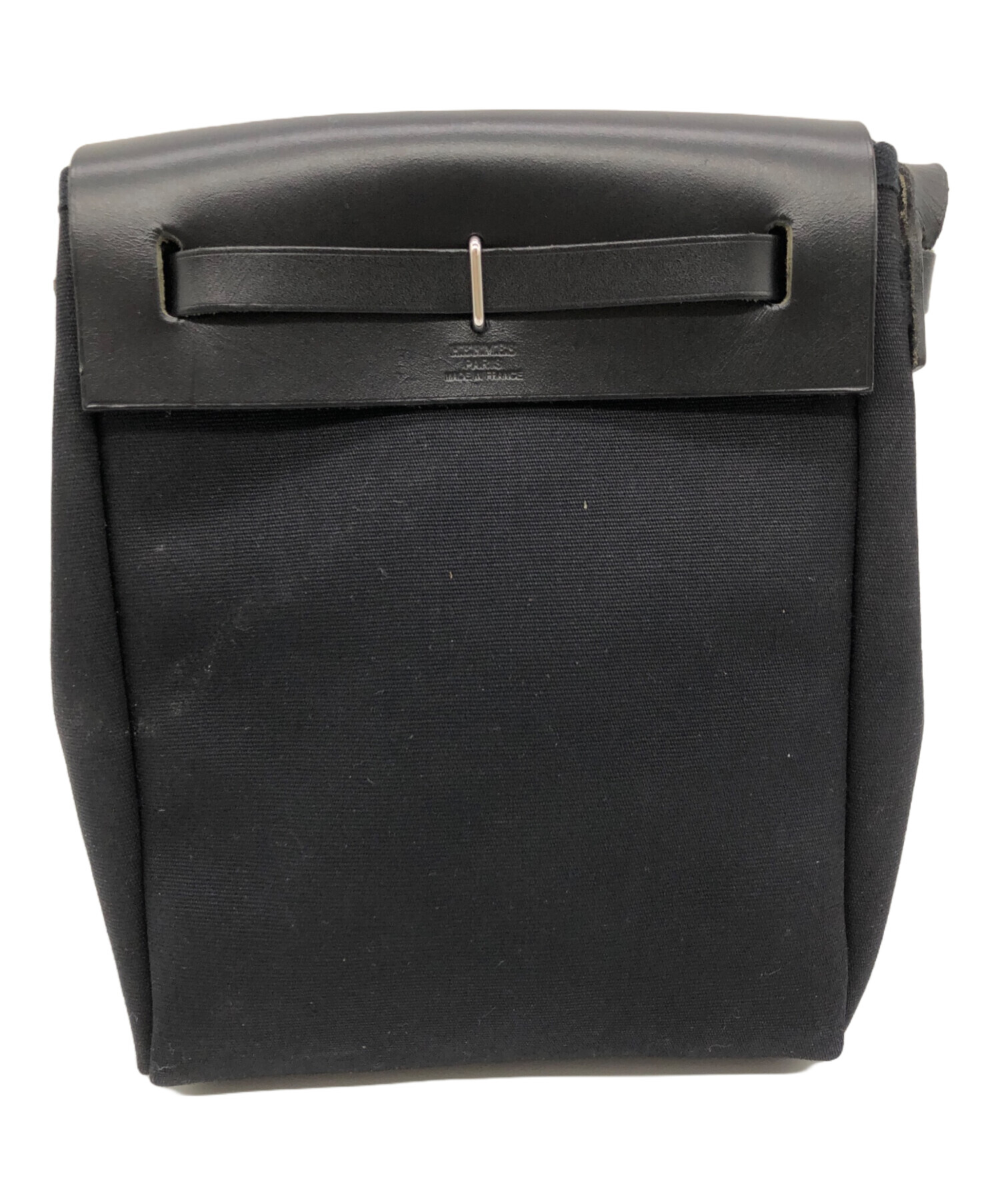 エルメス　エールバッグTPM HERMES エルメス エールバッグTPM 黒/ナチュラル トワル 袋 替えバッグ付き
