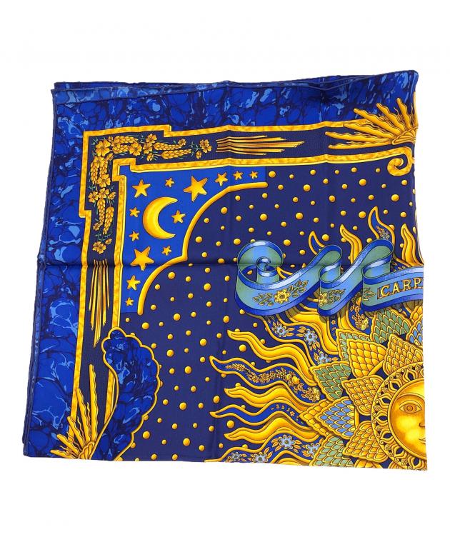 中古・古着通販】HERMES (エルメス) カレ90 CARPE DIEM ブルー