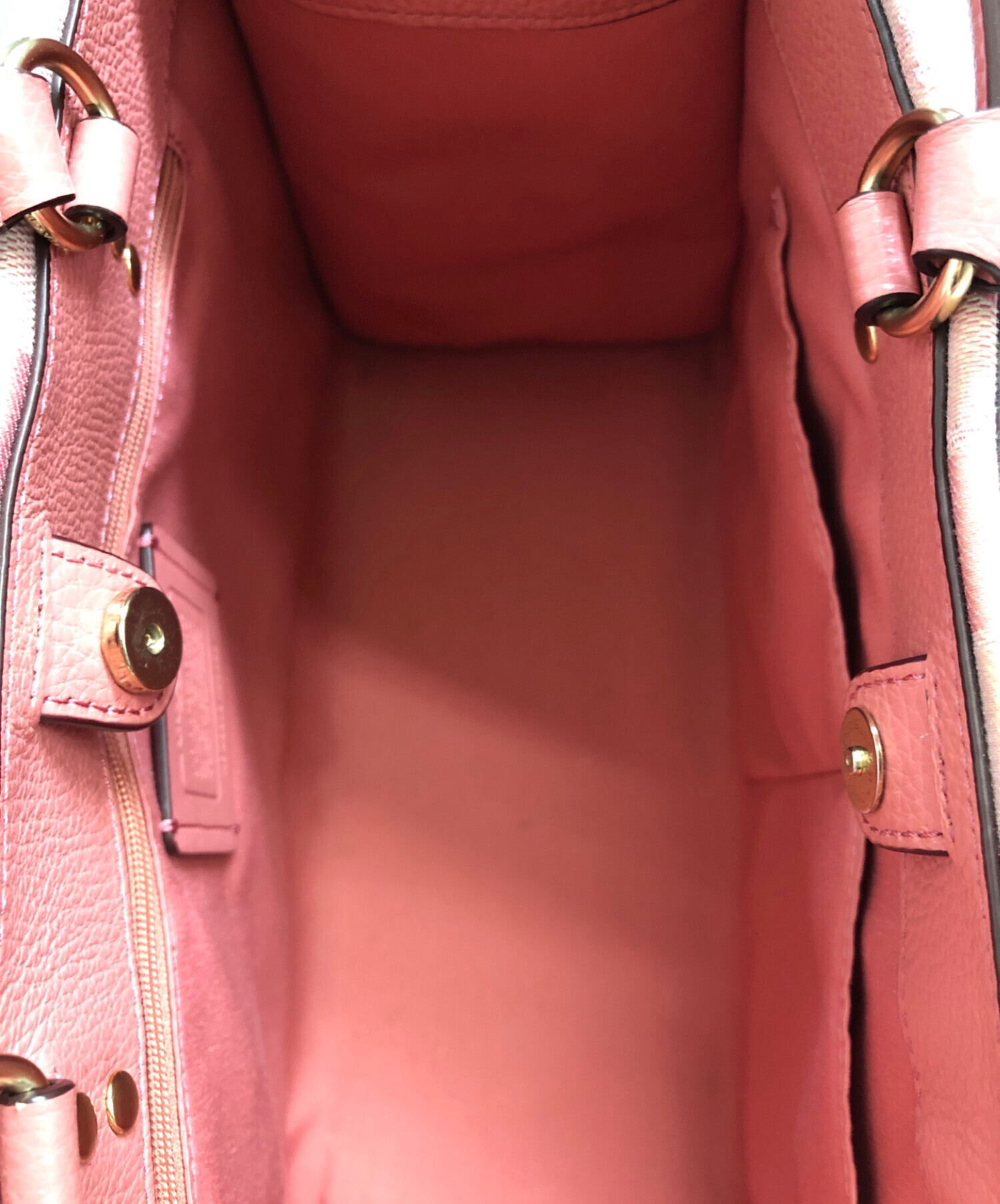 コーチ COACH クロスバイ キャリーオール ハンドバッグ バッグ レザー レディース ピンク系 / オレンジ系 / マルチカラー F11750 【中古】 中古・古着通販】COACH (コーチ) デンプシー キャリーオール