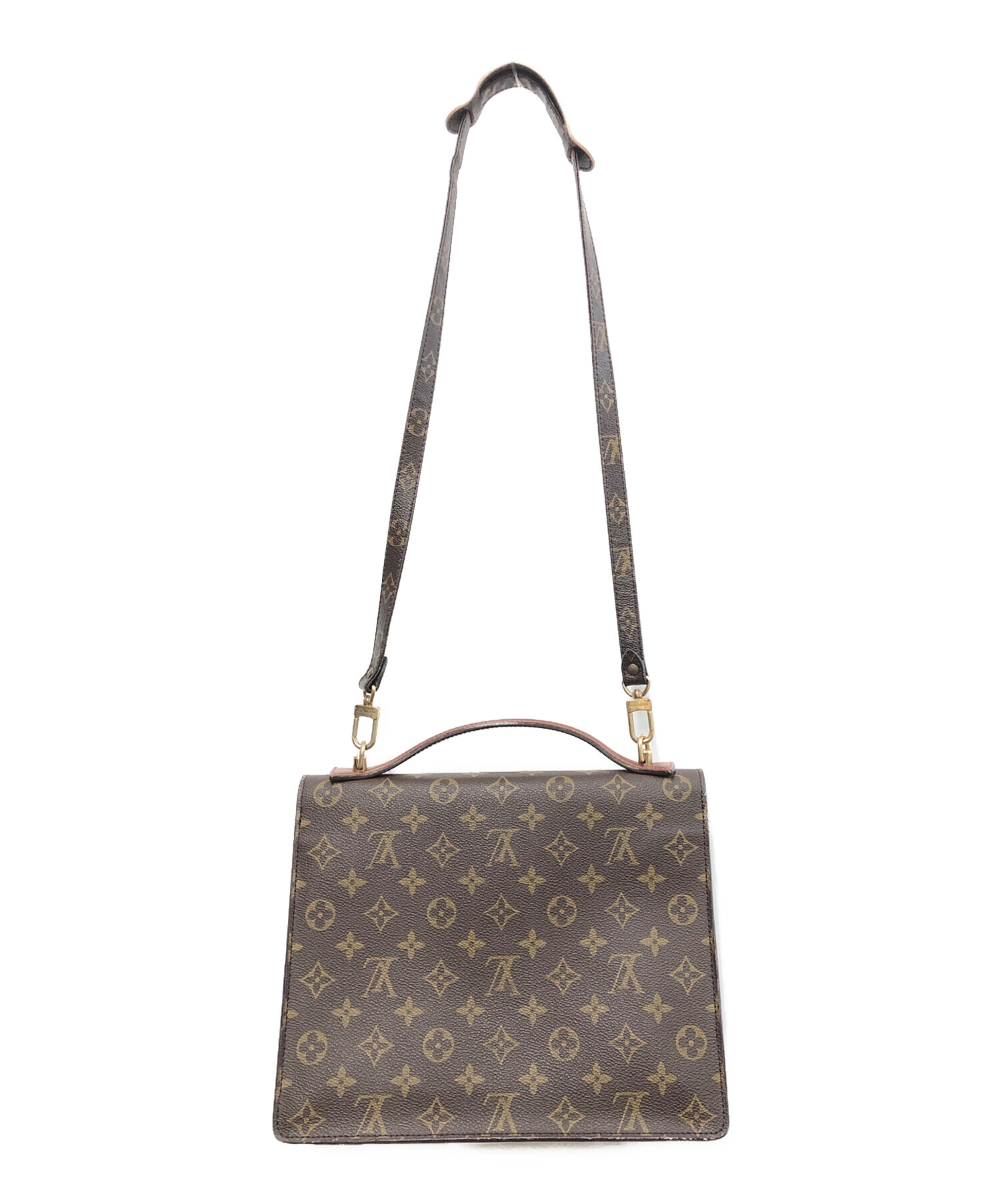 【国内正規店購入】ルイヴィトン ハンドバッグ モノグラム モンソー 中古・古着通販】LOUIS VUITTON (ルイ ヴィトン) モノグラムモンソー