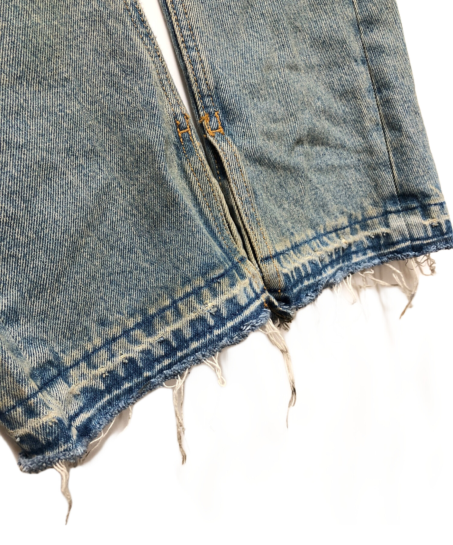 中古・古着通販】OFFWHITE (オフホワイト) バイアスデニムパンツ 